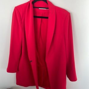 Alice + Olivia red oversized blazer size large